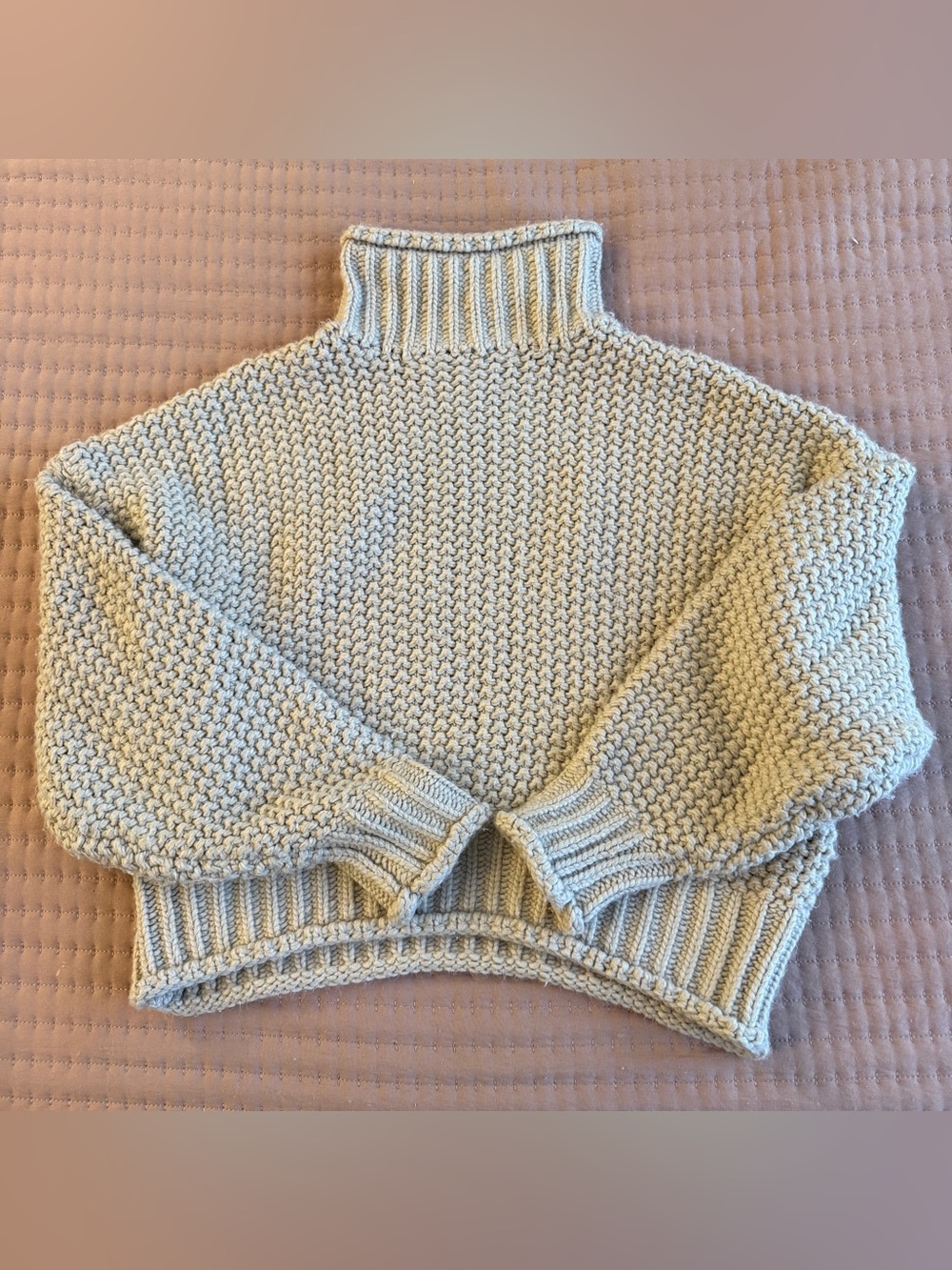 H&M Chunky Knit Wool-Blend Turtleneck Sweater